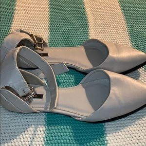 Off White Pointed Flats - Forever 21